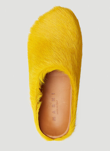 Marni Fussbett Sabot Mules Yellow mni0152010