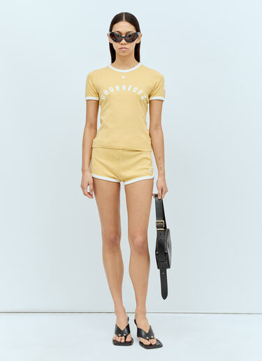 Courrèges Contrast Printed T-Shirt Yellow cou0255020