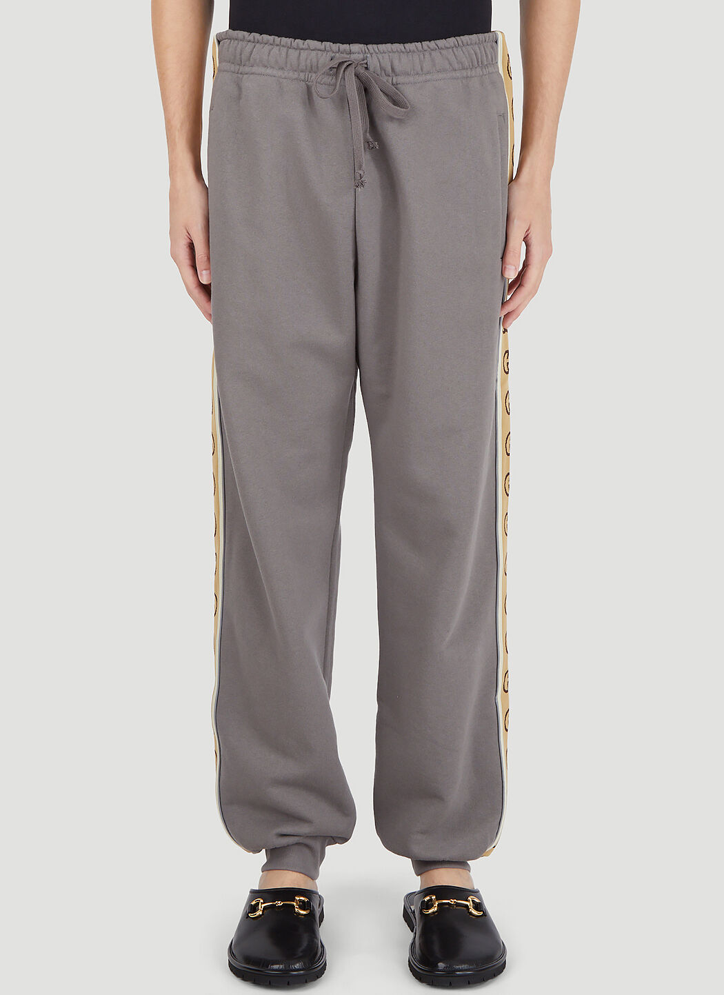 Gucci Contrast Trim Track Pants in Grey LN CC