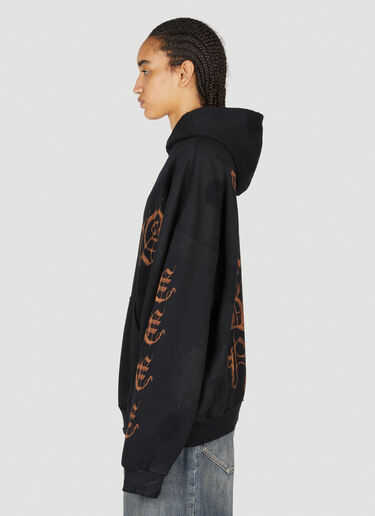Balenciaga Heavy Metal Distressed Hooded Sweatshirt Black bal0253027