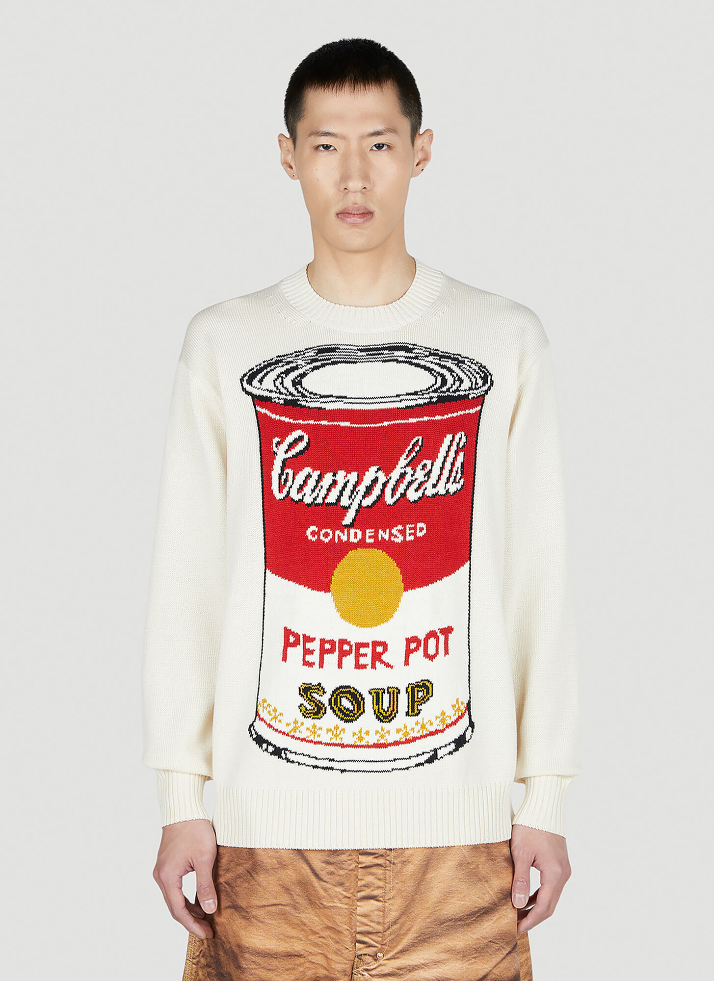 Shop Junya Watanabe Soup Andy Warhol Sweater In White