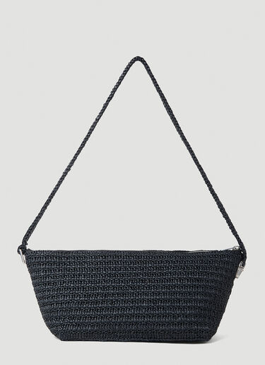 Saint Laurent Le Raffia Shoulder Bag Black sla0151076