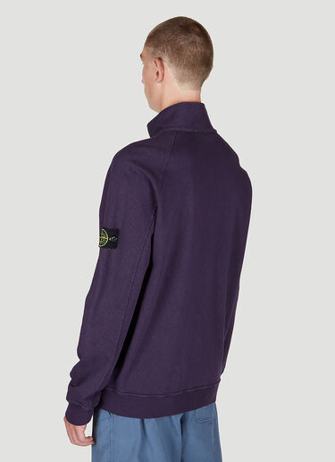 Stone Island Compass Patch Zip Up Sweatshirt Navy sto0152052