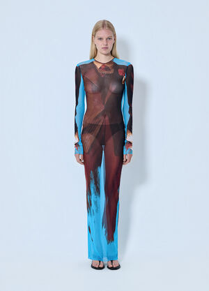 Jean Paul Gaultier Re-Edition La Robe Tennis Costume Long Dress Brown jpg0264009