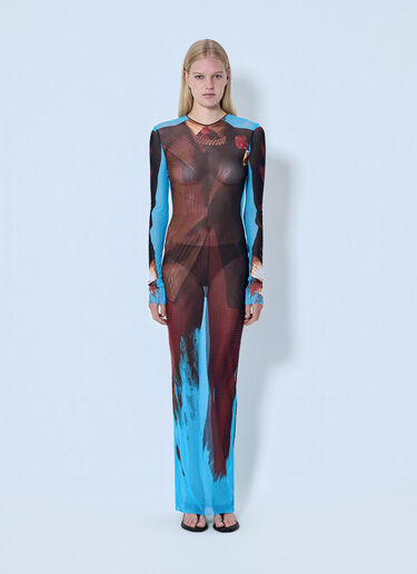 Jean Paul Gaultier Re-Edition La Robe Tennis Costume Long Dress Brown jpg0264009