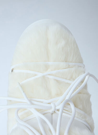 LN-CC® - Moon Boot: Icon Low Faux Fur Boots - White Moon Boot Icon Low Faux Fur Boots White mnb0366016