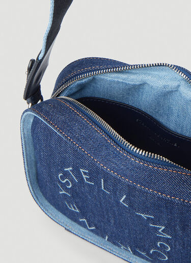 Stella McCartney Circular Logo Denim Shoulder Bag Blue stm0248027