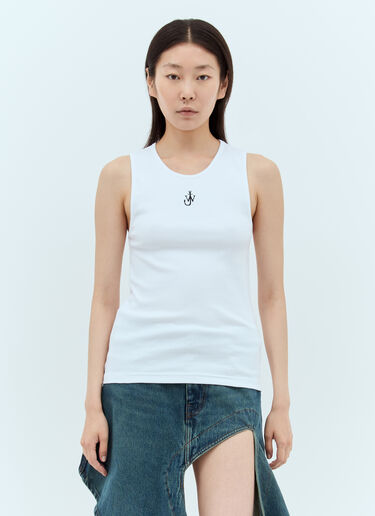 JW Anderson Anchor Embroidery Tank Top White jwa0257013