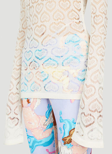 Marco Rambaldi Knit Heart Sweater White mra0252016