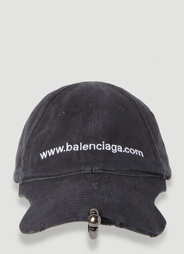 Balenciaga 피어싱 장식 웹사이트 베이스볼 캡 블랙 bal0353005