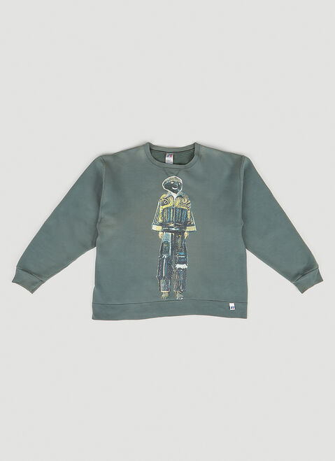 DRx FARMAxY FOR LN-CC Graphic Print Sweatshirt Grey drx0349008
