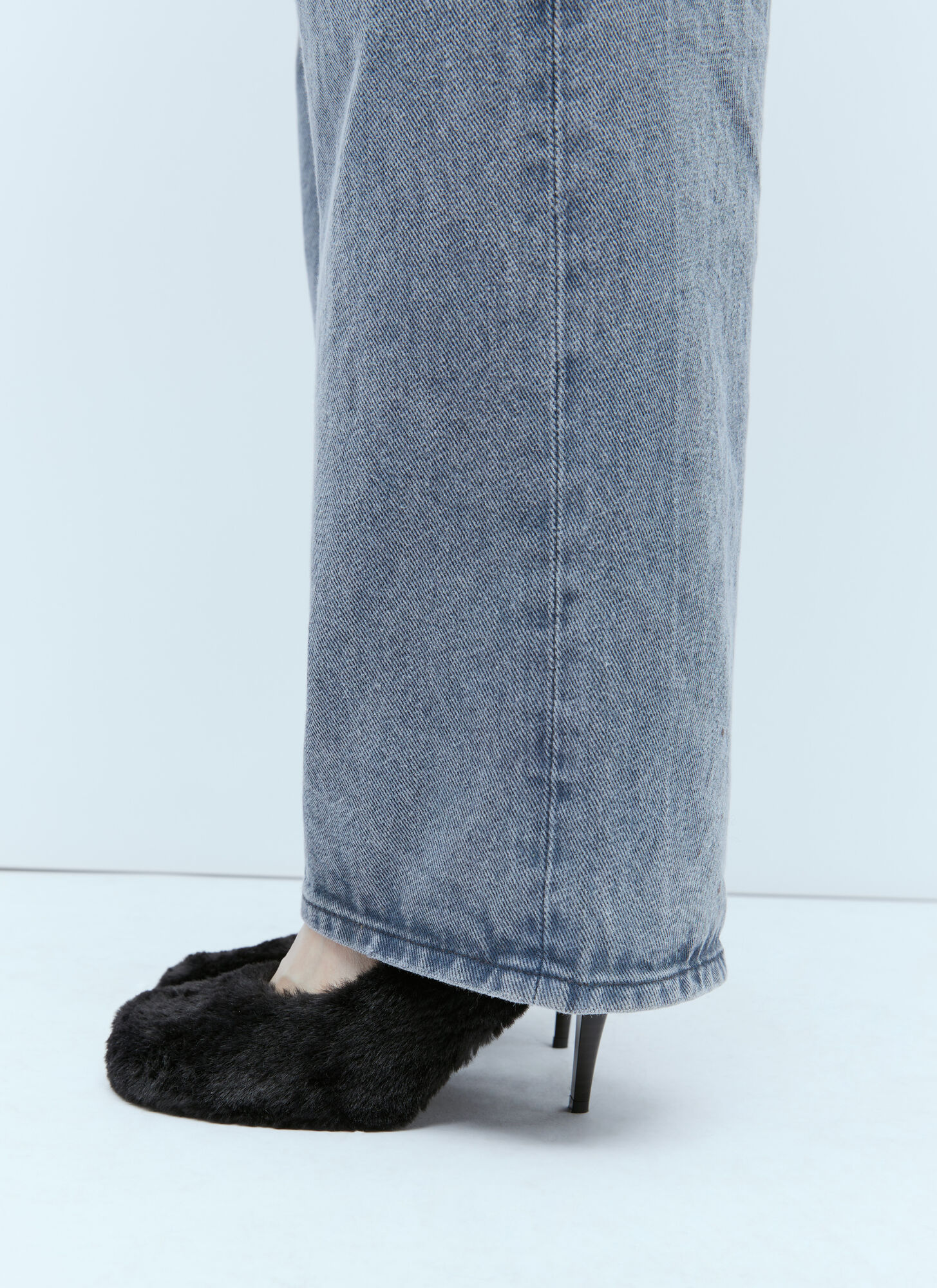 Shop Stella Mccartney Ryder Faux Fur High Heels In Black