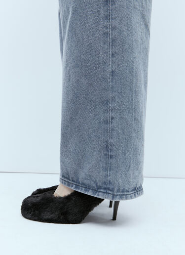 Stella McCartney Ryder 人造毛皮高跟鞋  黑色 stm0254011