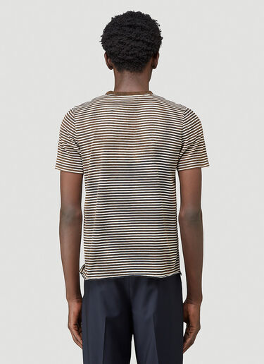 Saint Laurent Striped T-Shirt Black sla0143010
