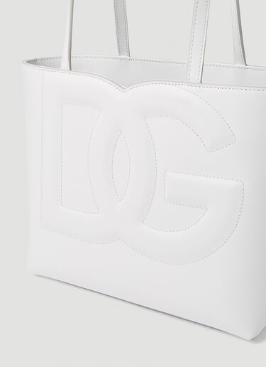 Dolce & Gabbana 压纹徽标托特包 白色 dol0251039