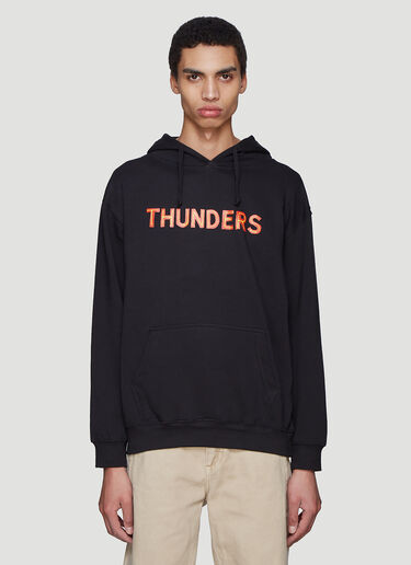 Mr. Thunders 로고 후드 스웻셔츠 Black mrt0135002