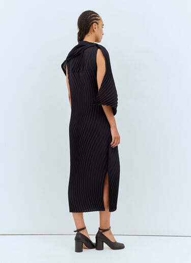 Issey Miyake Wrapped Pleats Dress Navy ism0258005