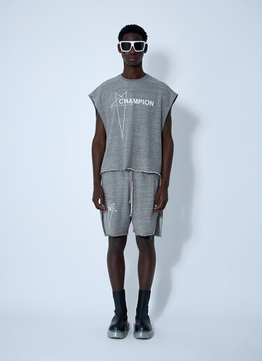 Rick Owens x Champion Logo Motif T-Shirt Grey roc0161001