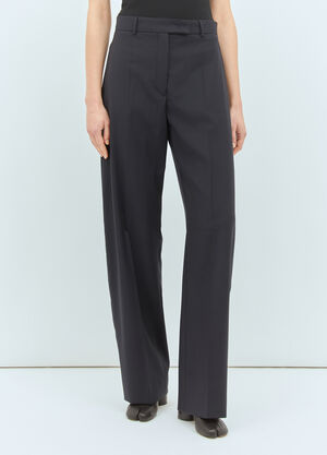 Sportmax Oversized Stretch Wool Pants Navy spx0258013
