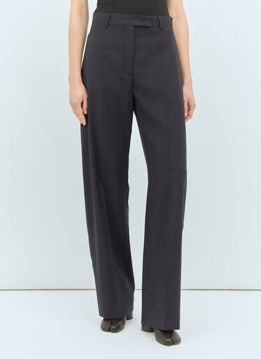 Sportmax Oversized Stretch Wool Pants Navy spx0258013