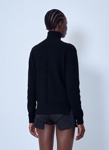 LN-CC® - Rick Owens: Fisherman Turtleneck Sweater - Black Rick Owens Fisherman Turtleneck Sweater Black ric0265036