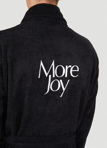 More Joy Logo Embroidery Bath Robe Black mjy0349011