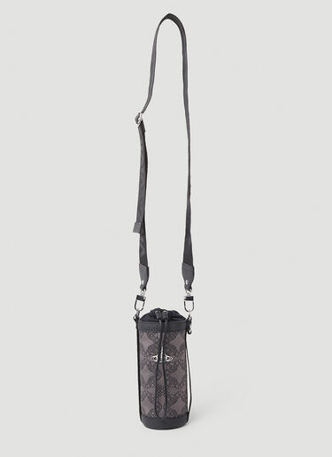 VIVIENNE WESTWOOD Re-Jacquard Black Orborama Crossbody Bag - Mens