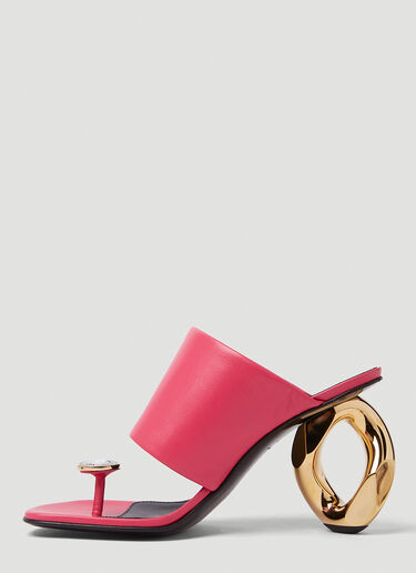 JW Anderson Chain High Heel Mules Pink jwa0249006