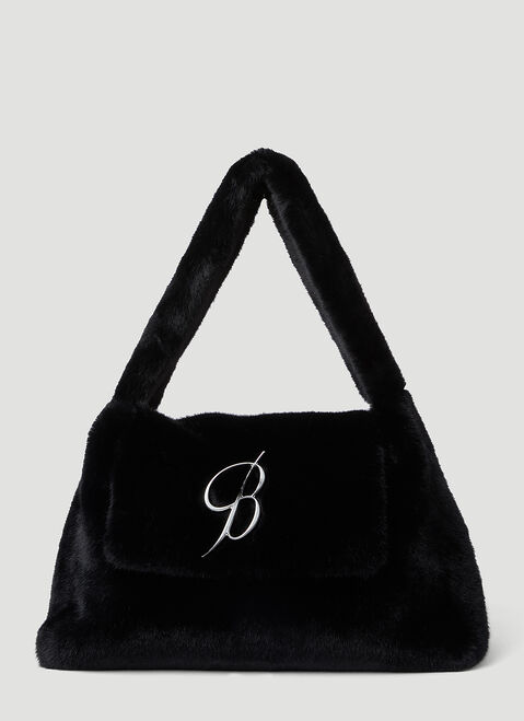 Blumarine フェイクファーロゴハンドバッグ グレー blm0254007