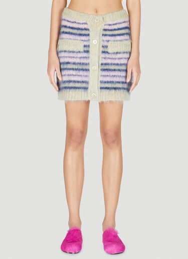 Marni Button Down Striped Skirt Lilac mni0251014