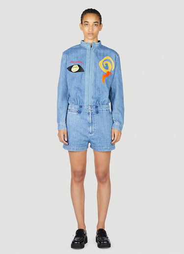 Marni x No Vacancy Chambray Playsuit Blue mvy0253013