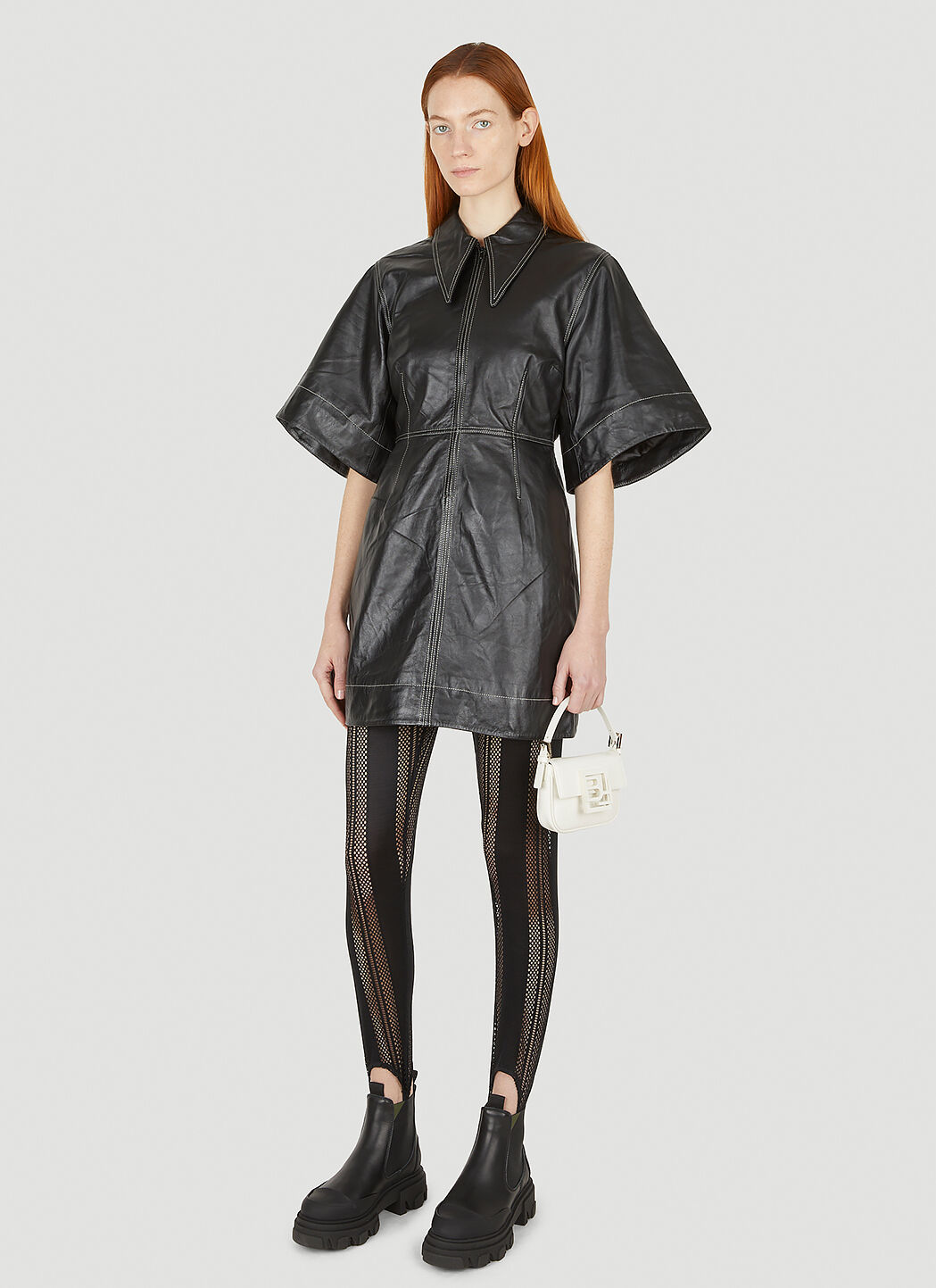 Ganni 2025 leather dress