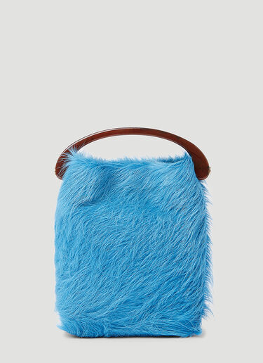 Dries Van Noten Pony Hair Handbag Blue dvn0253002