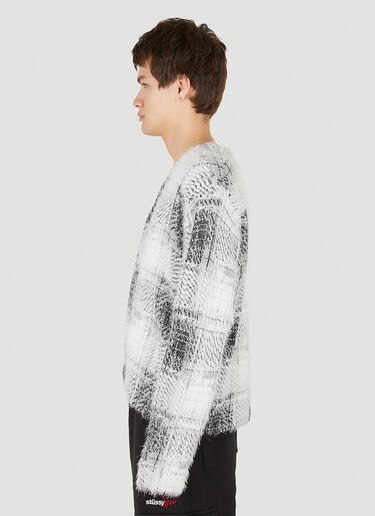 Stüssy Hairy Plaid Cardigan Grey sts0152010