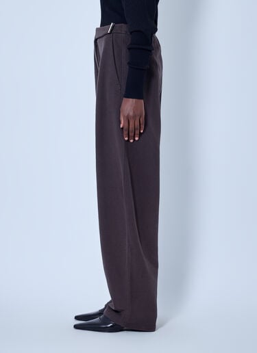 LN-CC® - Sportmax: Wide-Leg Tailored Trousers - Brown Sportmax Wide-Leg Tailored Trousers Brown spx0266010