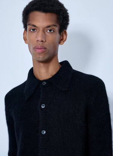 LN-CC® - Dries Van Noten: Mora Fitted Knit Cardigan - Black Dries Van Noten Mora Fitted Knit Cardigan Black dvn0165018