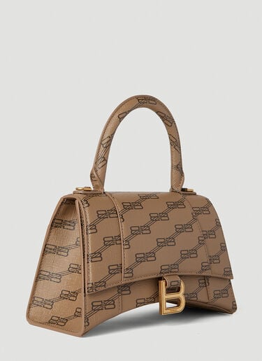 Balenciaga Hourglass Small Shoulder Bag Beige bal0251084