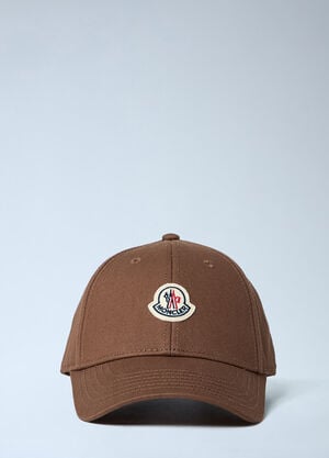 Moncler Logo Motif Baseball Cap Brown mon0263032