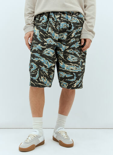 Printed Ripstop Shorts Acne Studios Printed Ripstop Shorts Black acn0157010