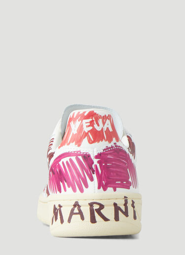 Marni x Veja Low Top Scribble Sneakers Purple mnv0248002
