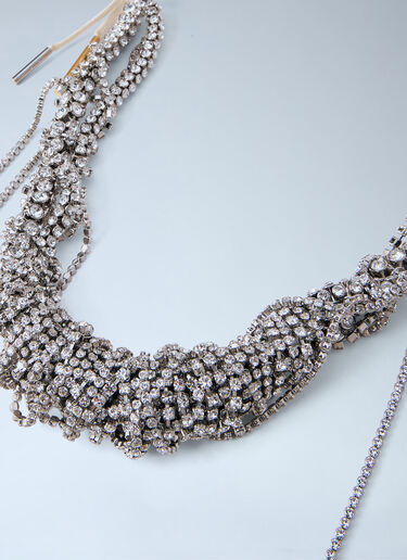 Dries Van Noten Crystal-Embellished Necklace Silver dvn0264005