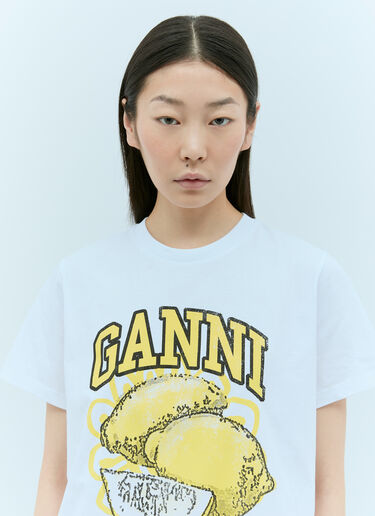 Lemon T-Shirt GANNI Lemon T-Shirt White gan0255035