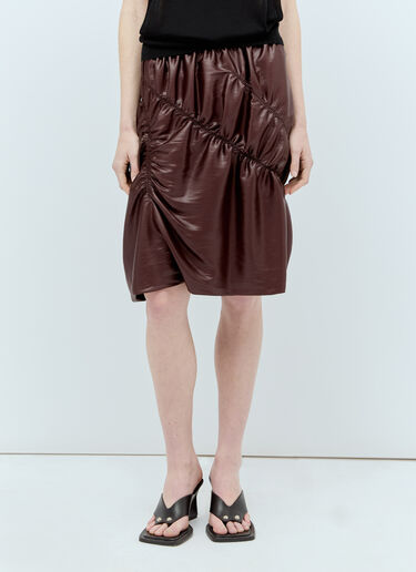 Sportmax Ruched Skirt Brown spx0255005
