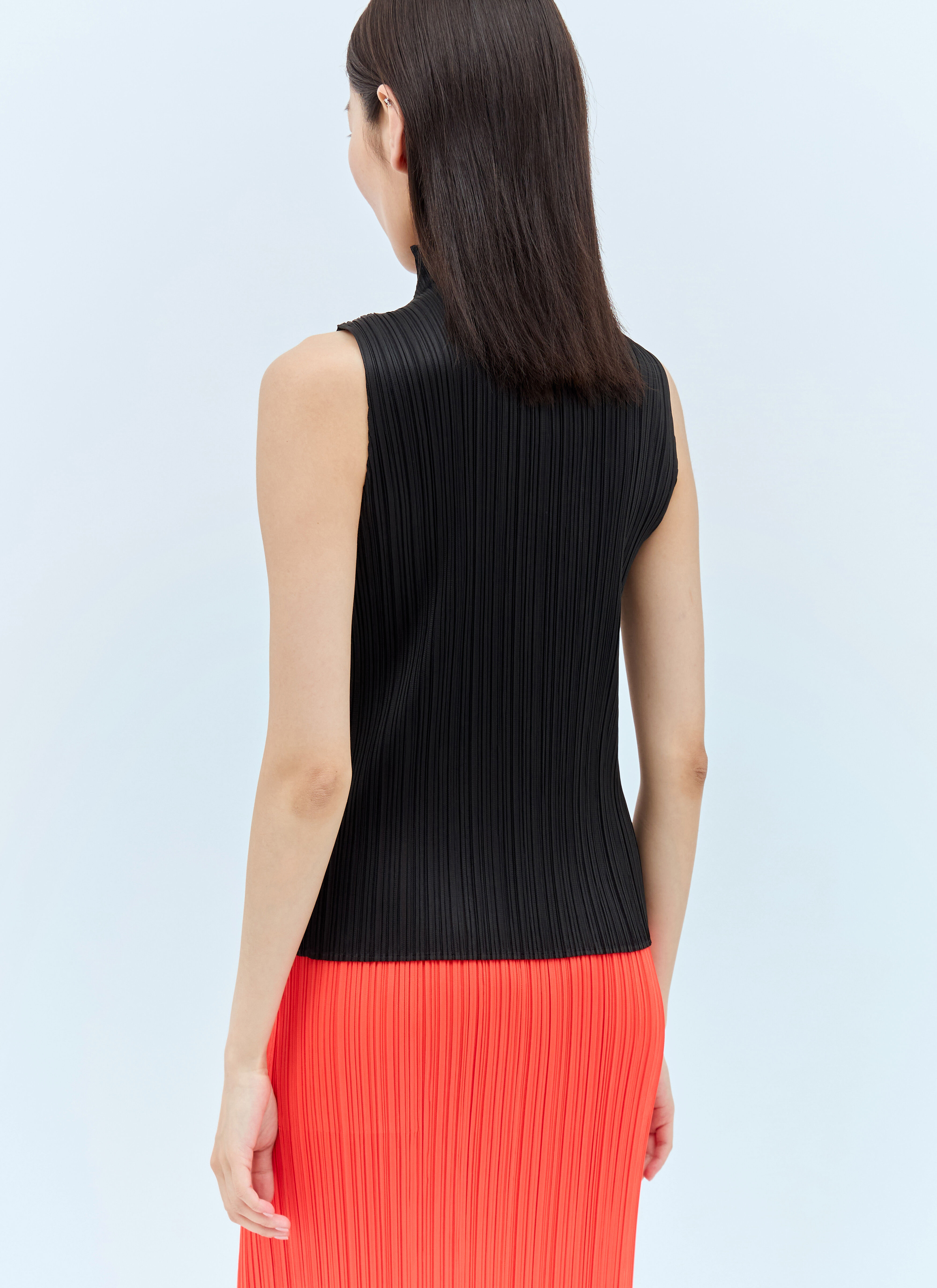 PLEATS PLEASEタンクトップ PLEATS PLEASE ISSEY MIYAKE: Orange Mist July Tank Top | SSENSE
