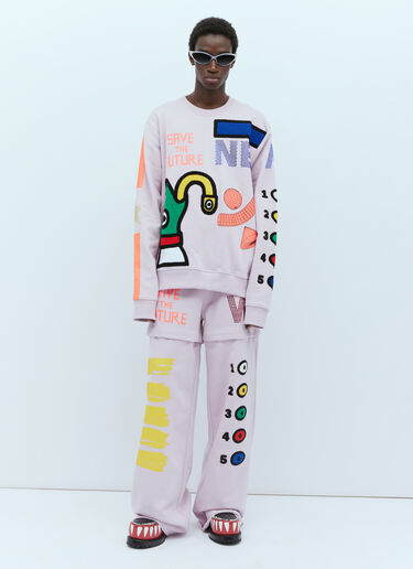 Adjustable Length Track Pants Walter Van Beirendonck Adjustable Length Track Pants Lilac wlt0154013