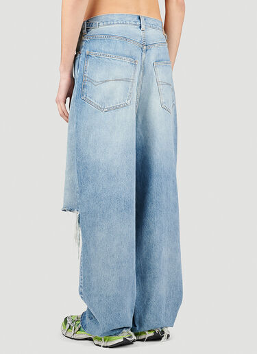 Balenciaga Destroyed Baggy Jeans Blue bal0353002