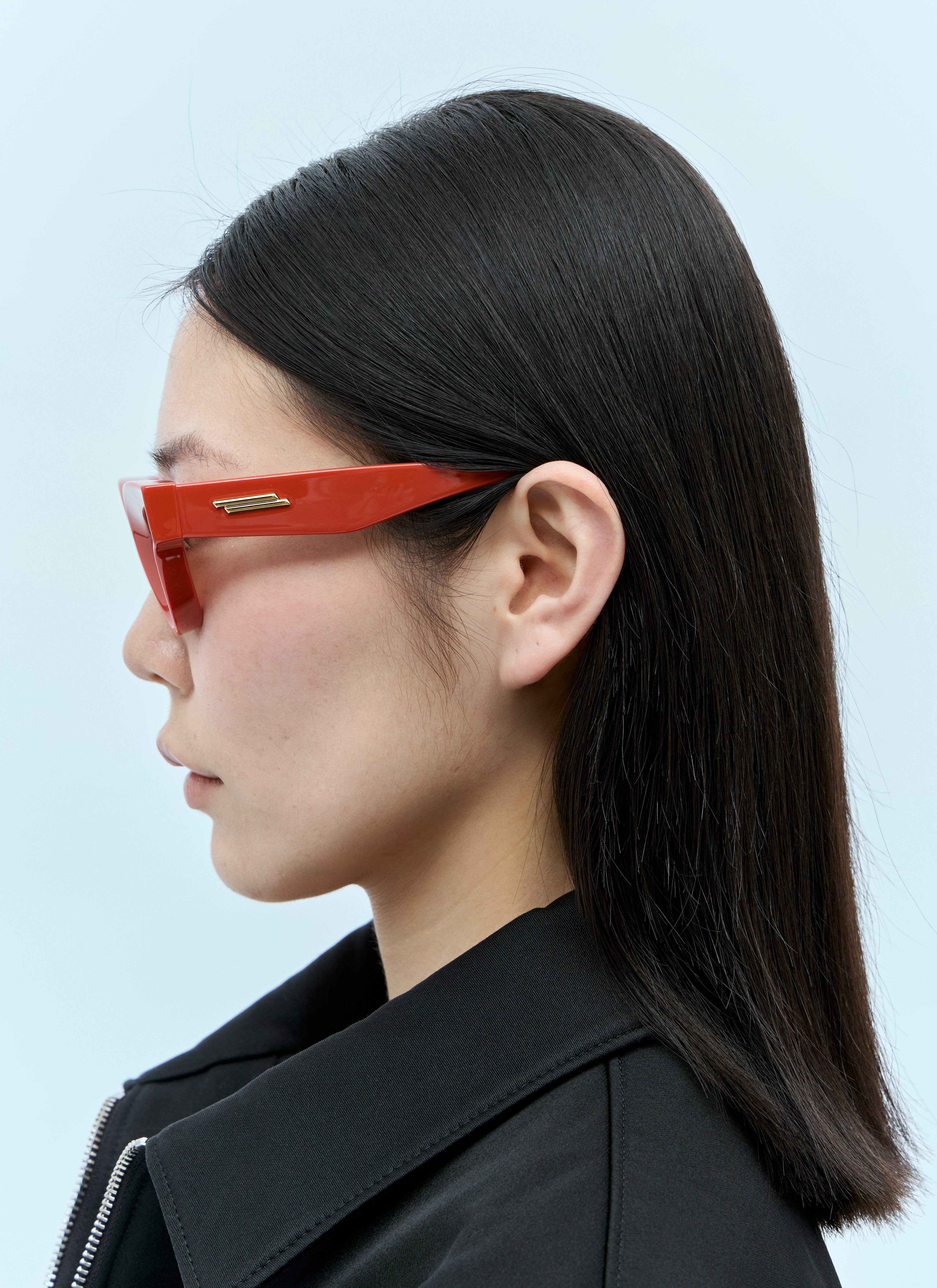 Bottega Veneta Women s Sharp Cat Eye Sunglasses in Orange LN CC