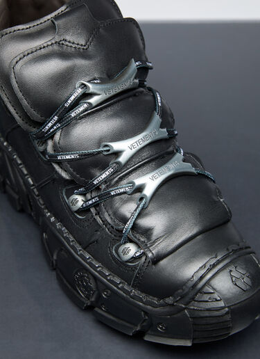 VETEMENTS x New Rock Leather Sneakers Black vet0156014