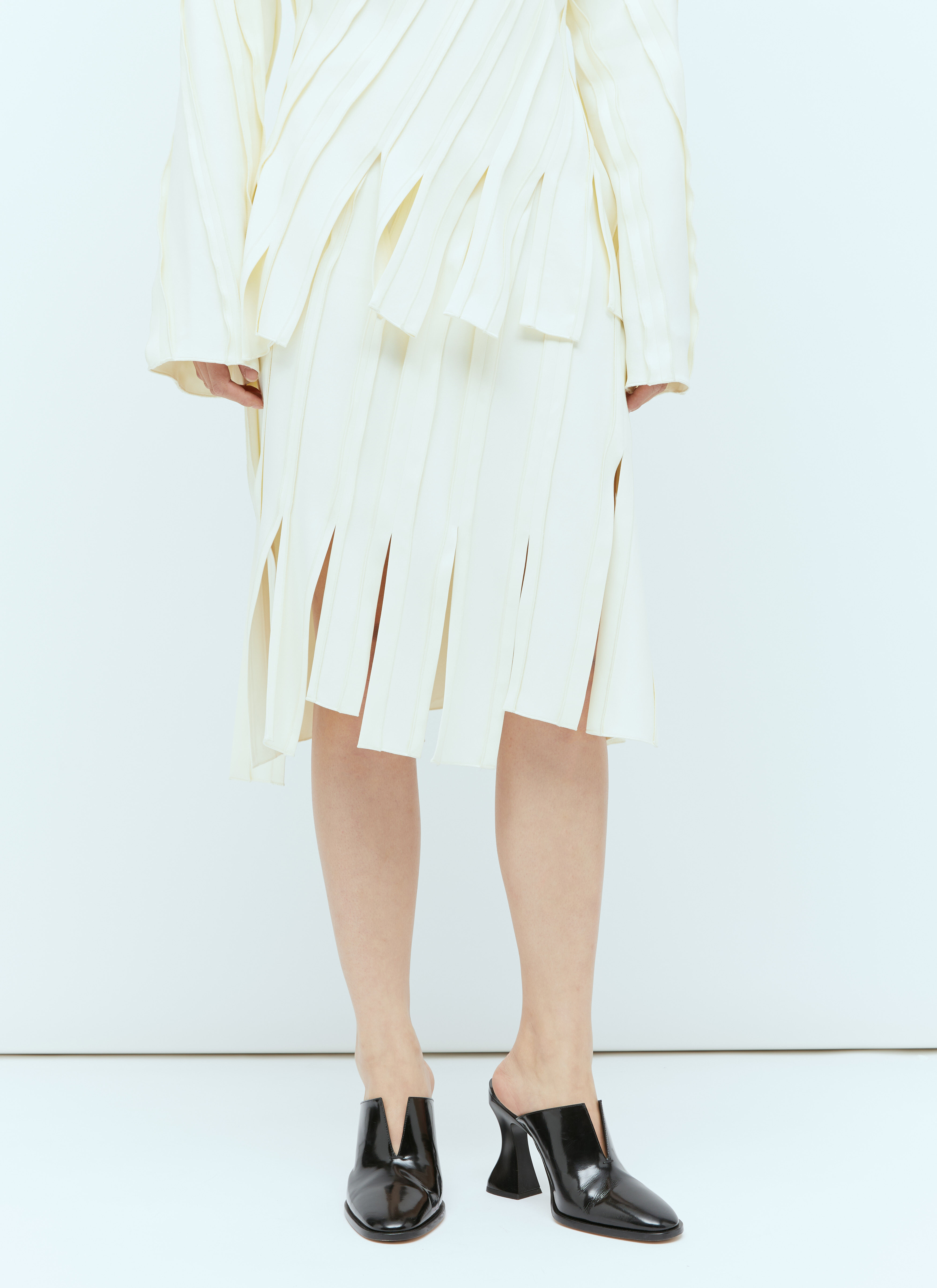 Jacquemus Fringe Hem Panel Skirt Gold jas0256001