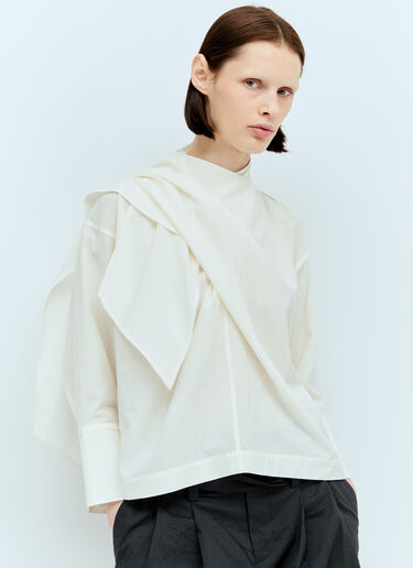 Issey Miyake Cotton Voile Shirt White ism0256003